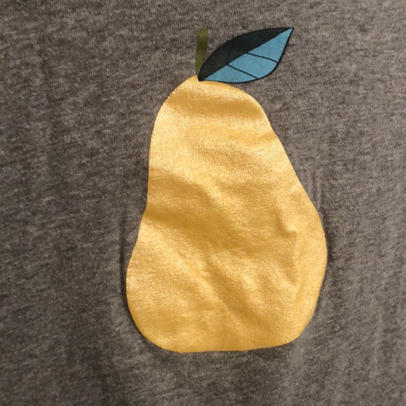 J. Crew Metallic Pear Graphic T Shirt - Picture 3 of 4